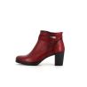 Bottine en cuir rouge